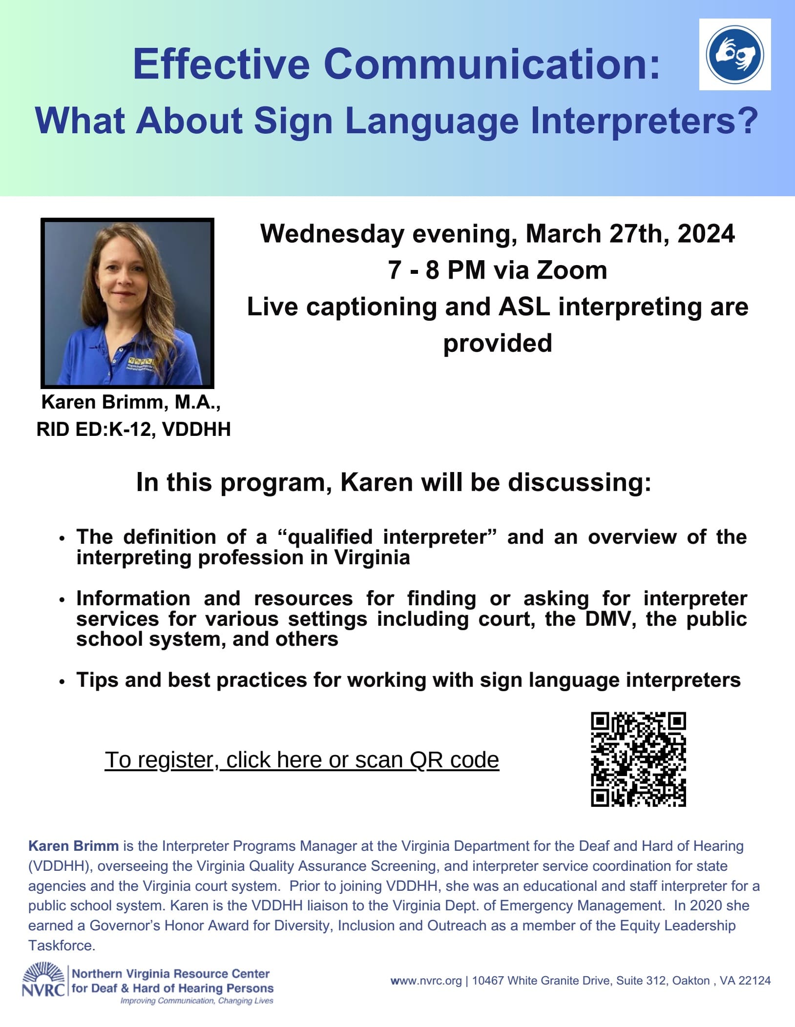 photo flyer for Effective Communication webinar