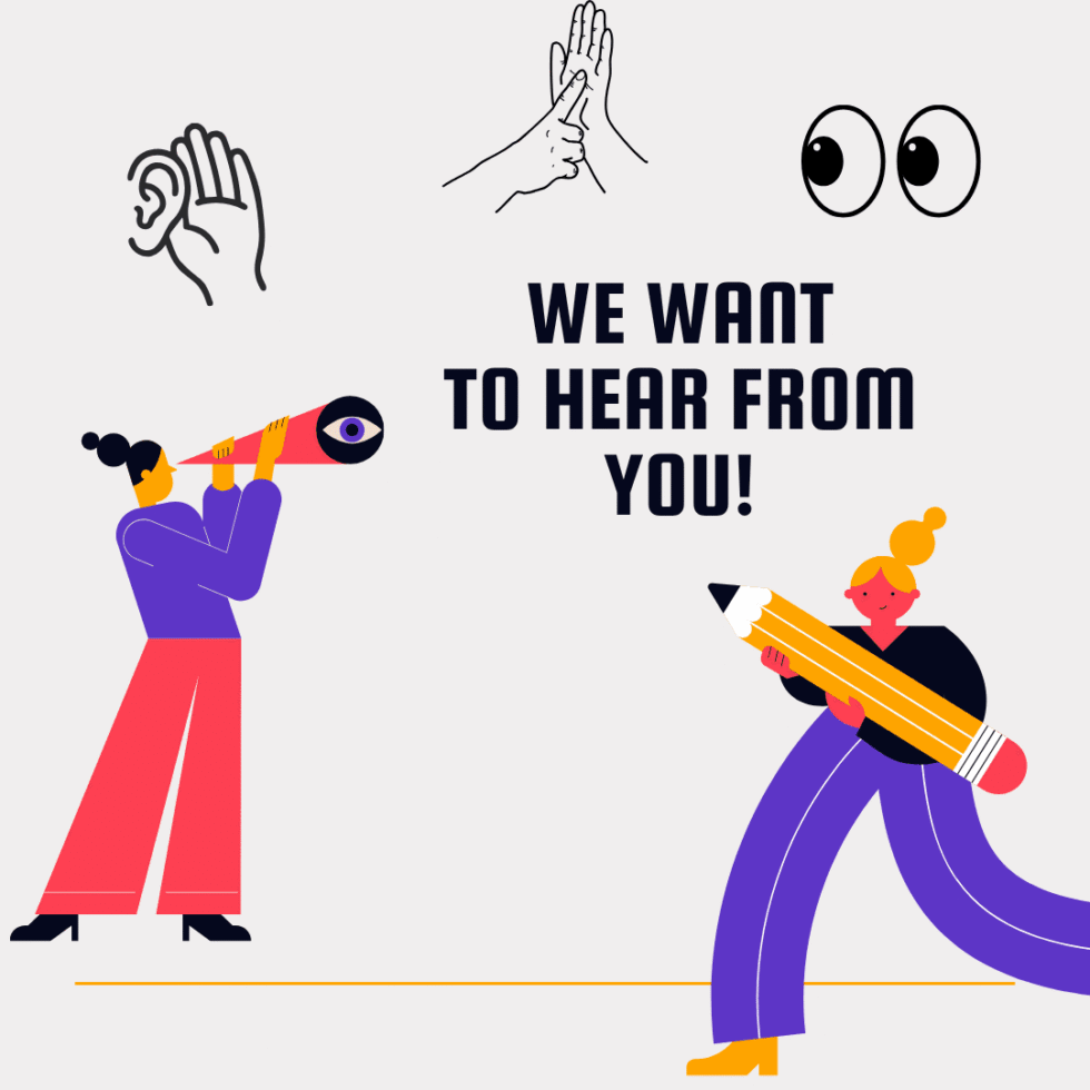graphic asking for feedback
